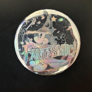 Vintage Disneyland Pinback Button Souvenir FANTASMIC Holographic Sorcerer Mickey